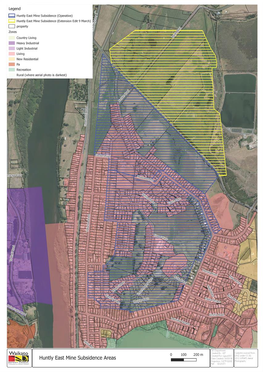 Huntly East Mine Subsidence Areas