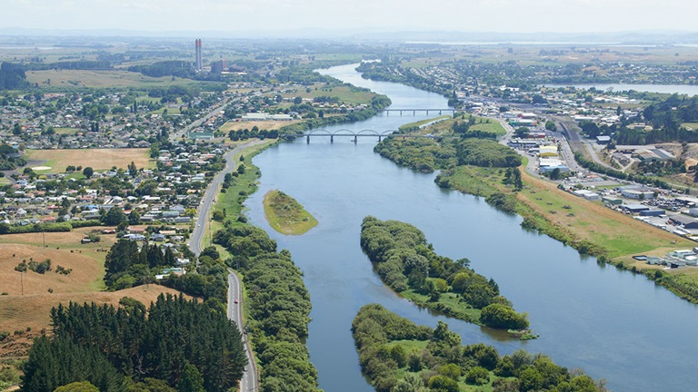 Huntly-aerial-photograph The view of Huntly from above